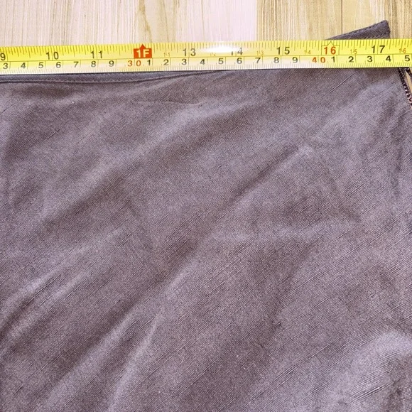 VTG Jones NY‎ Sz 12 Chocolate Brown Lace Linen Embroidered Silk Flare Skirt Boho - Picture 5 of 9